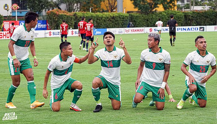 HASIL PIALA AFF 2020: Indonesia Gasak Laos, Ezra Walian Cetak Gol